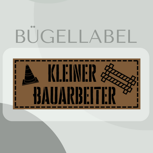 Bügellabel kleiner Bauarbeiter