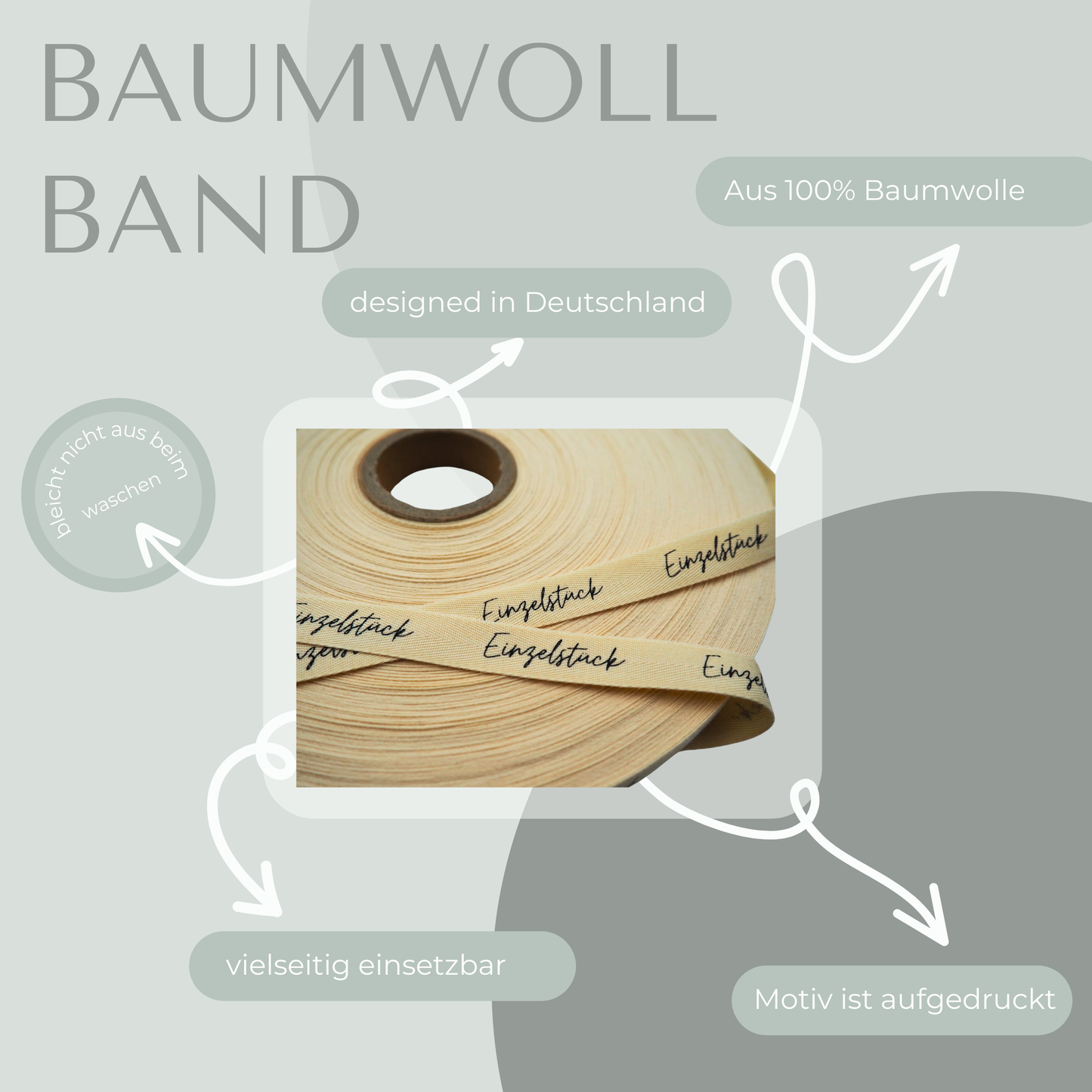 Einzelstück Baumwollband
