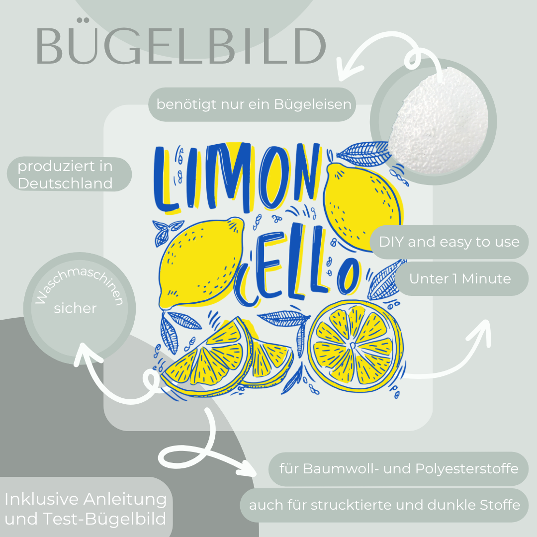 Limon Cello Bügelbild Eigenproduktion