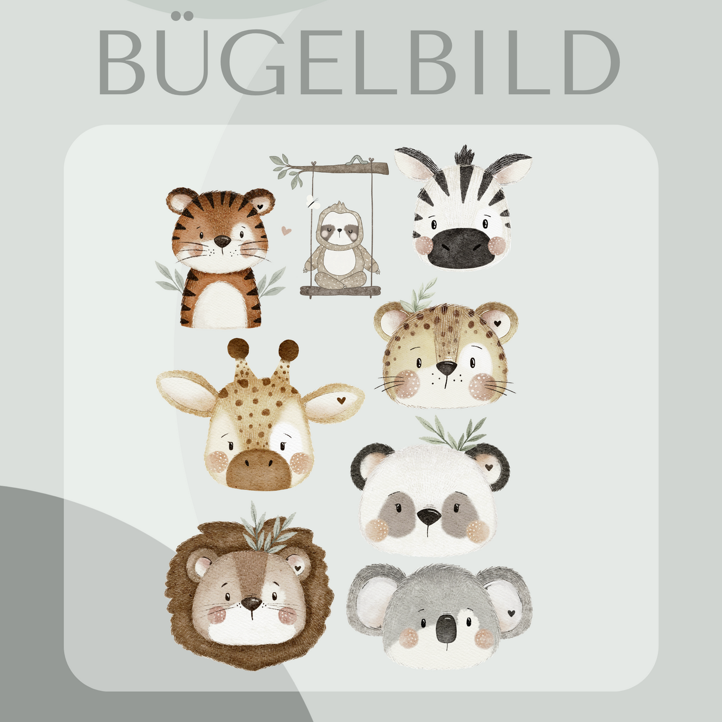 Bügelbild Dschungel Set