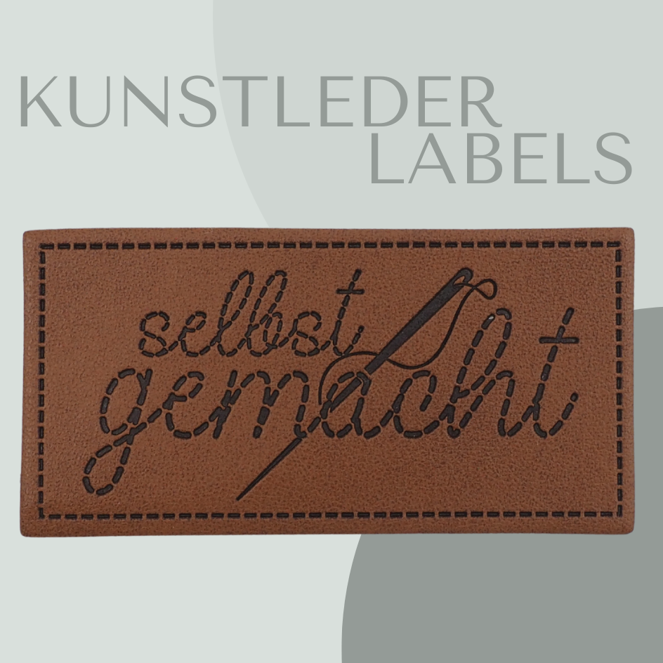 selbst gemacht Kunstlederlabel Kunstleder Label Eigenproduktion