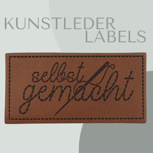 selbst gemacht Kunstlederlabel Kunstleder Label Eigenproduktion