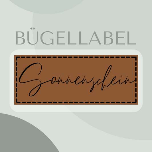 Bügellabel Sonnenschein