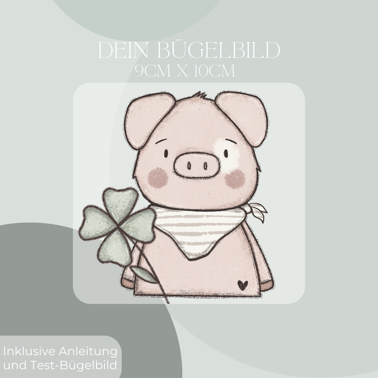 Schwein Mini- Bügelbild Eigenproduktion