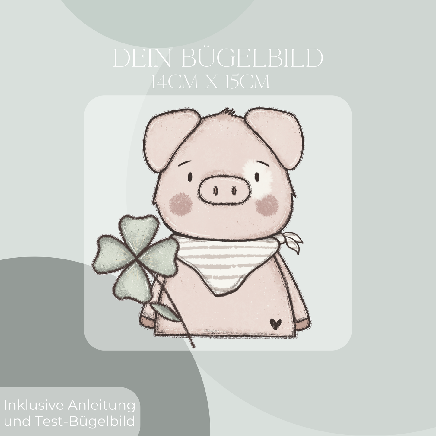 Schwein Maxi- Bügelbild Eigenproduktion