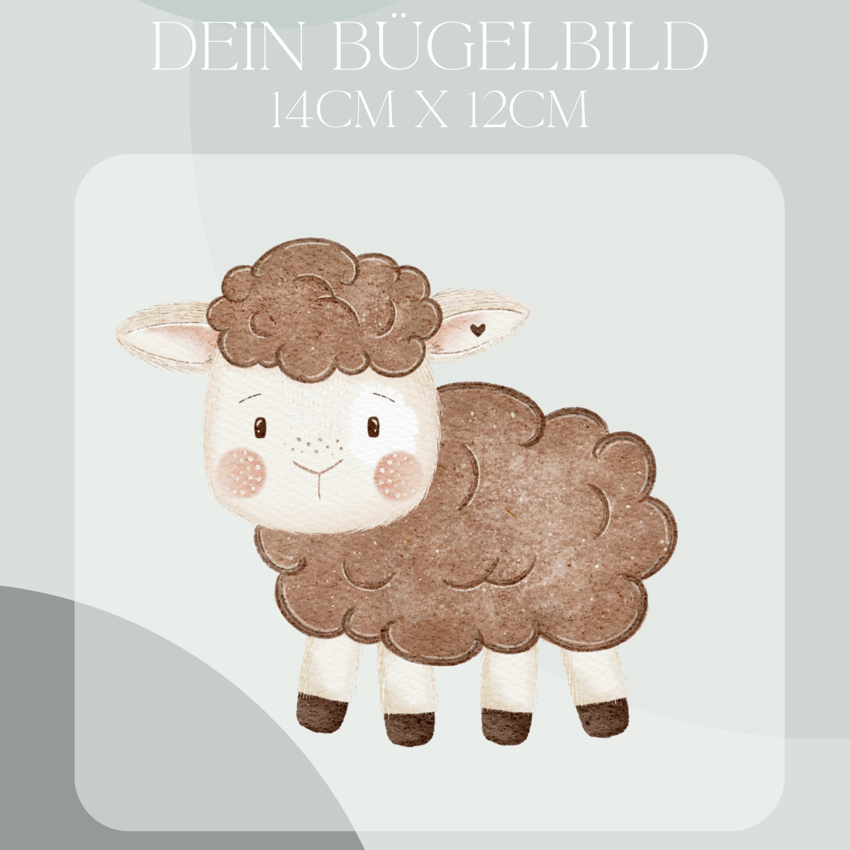 Schaf braun Bügelbild 