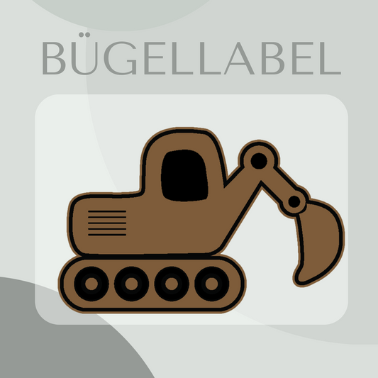 Bügellabel Bagger