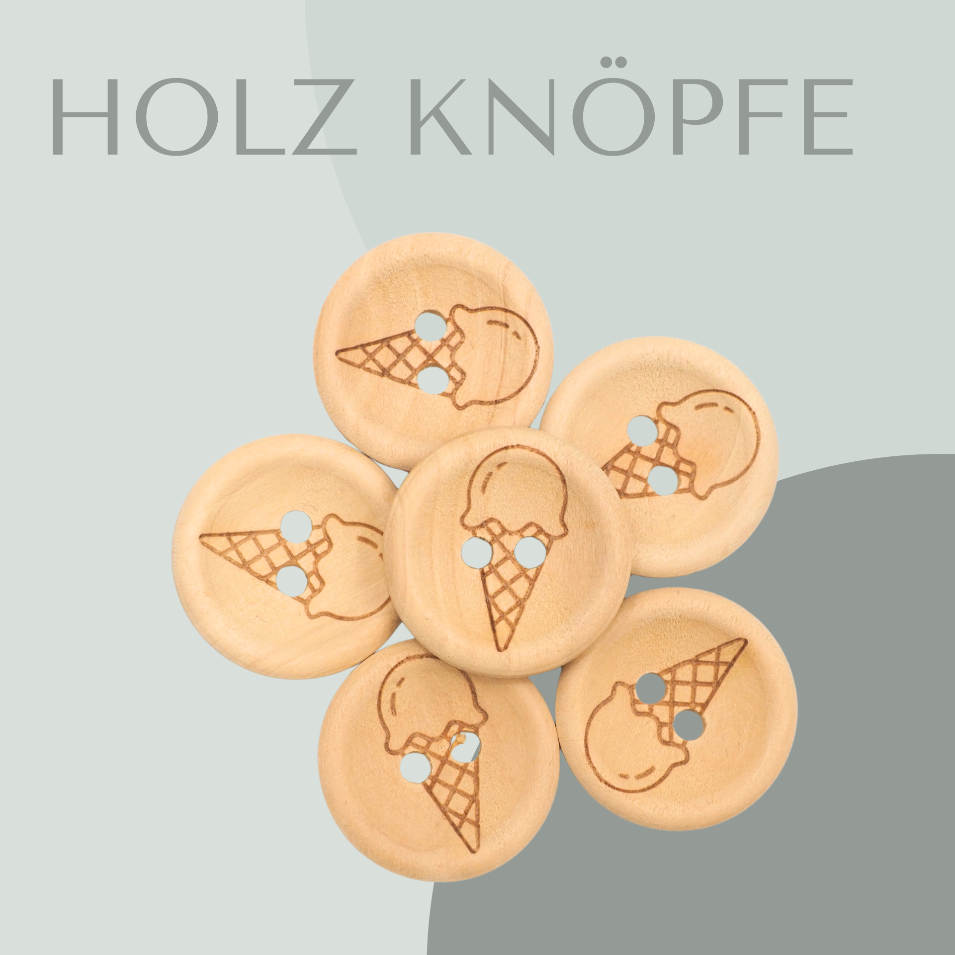 Eis, Holzknopf