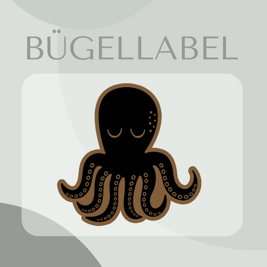 Bügellabel Oktopus