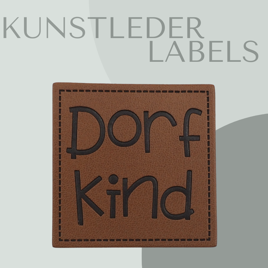 Dorf Kind Kunstlederlabel Kunstleder Label Eigenproduktion