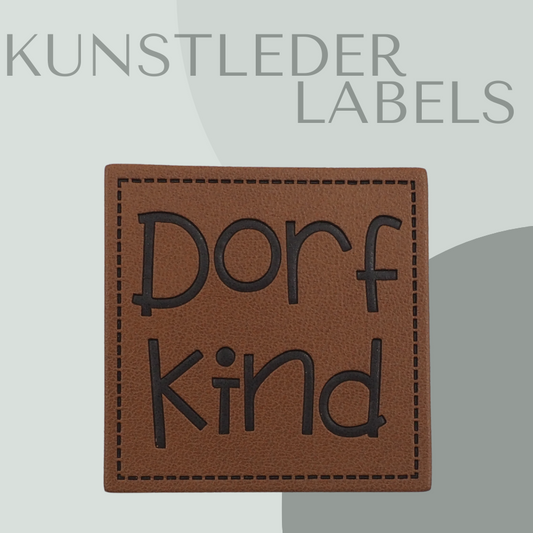 Dorf Kind Kunstlederlabel Kunstleder Label Eigenproduktion