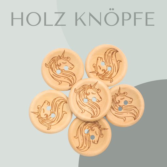 Einhorn, Holzknopf