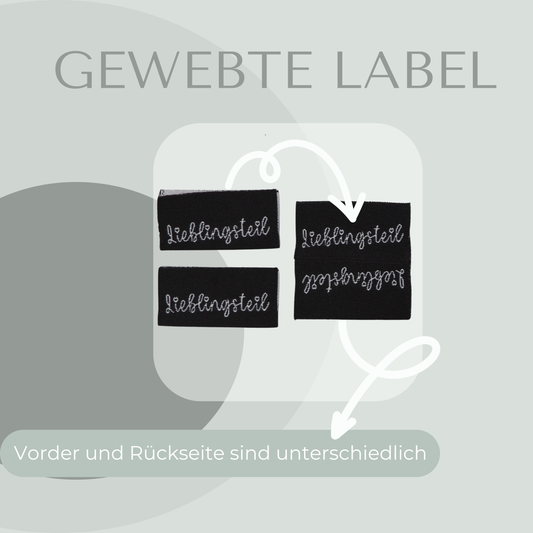 Lieblingsteil Web Label gewebt Eigenproduktion