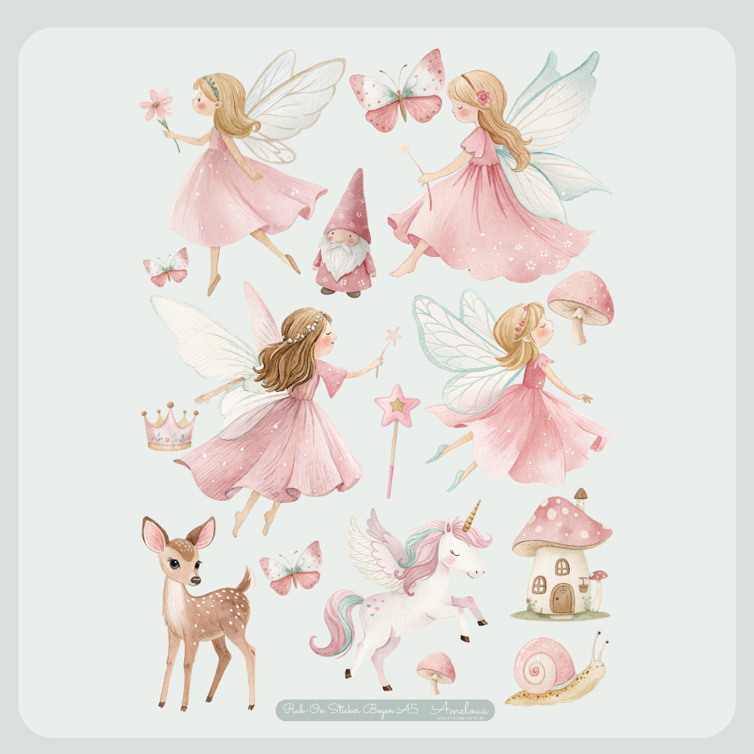 Feen Rub-On Sticker Set