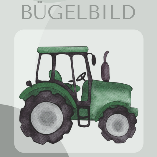 Bügelbild Traktor grün