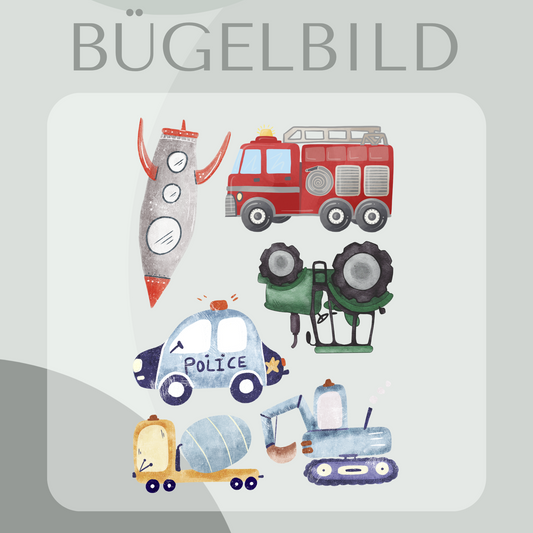 Bügelbild Fahrzeuge III Set