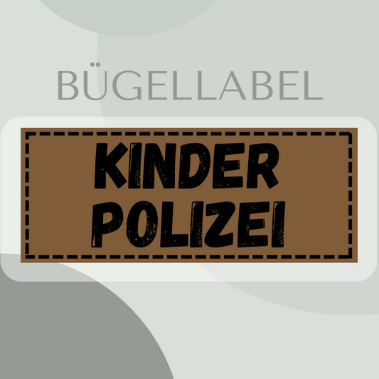 Bügellabel Kinder Polizei