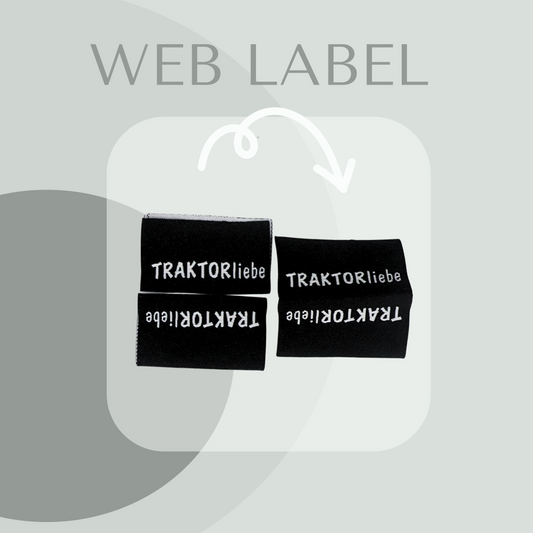 TRAKTORliebe Label gewebt Eigenproduktion