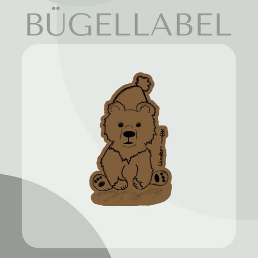 Bügellabel Eisbär