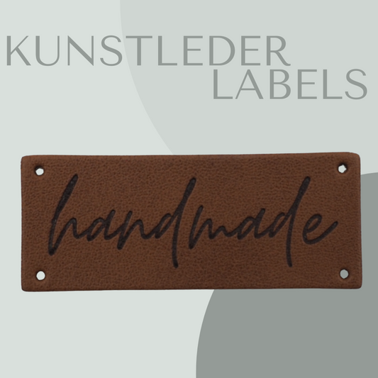 handmade Kunstlederlabel Kunstleder Label Eigenproduktion