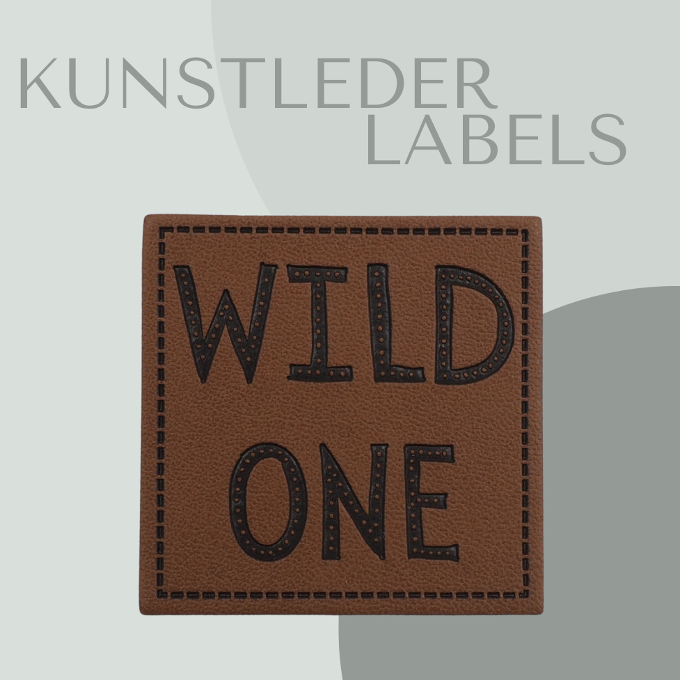 Wild One Kunstlederlabel Kunstleder Label Eigenproduktion