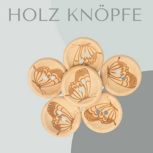 Schmetterling, Holzknopf
