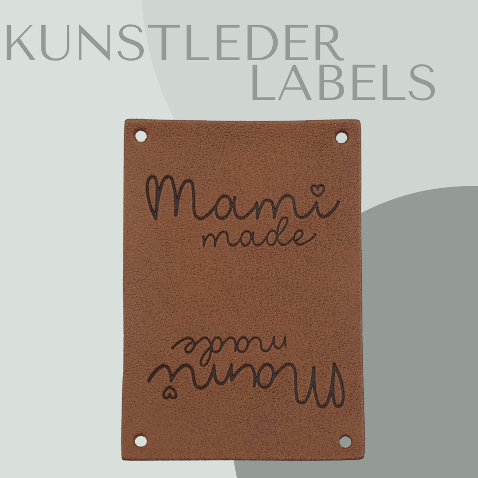 Mami Made Knick-Label Kunstlederlabel Eigenproduktion