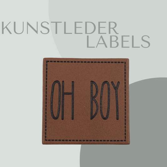 OH BOY Kunstlederlabel Kunstleder Label Eigenproduktion