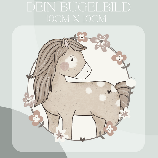 Pferd - Mini Bügel-Bild Bügelbild Eigenproduktion