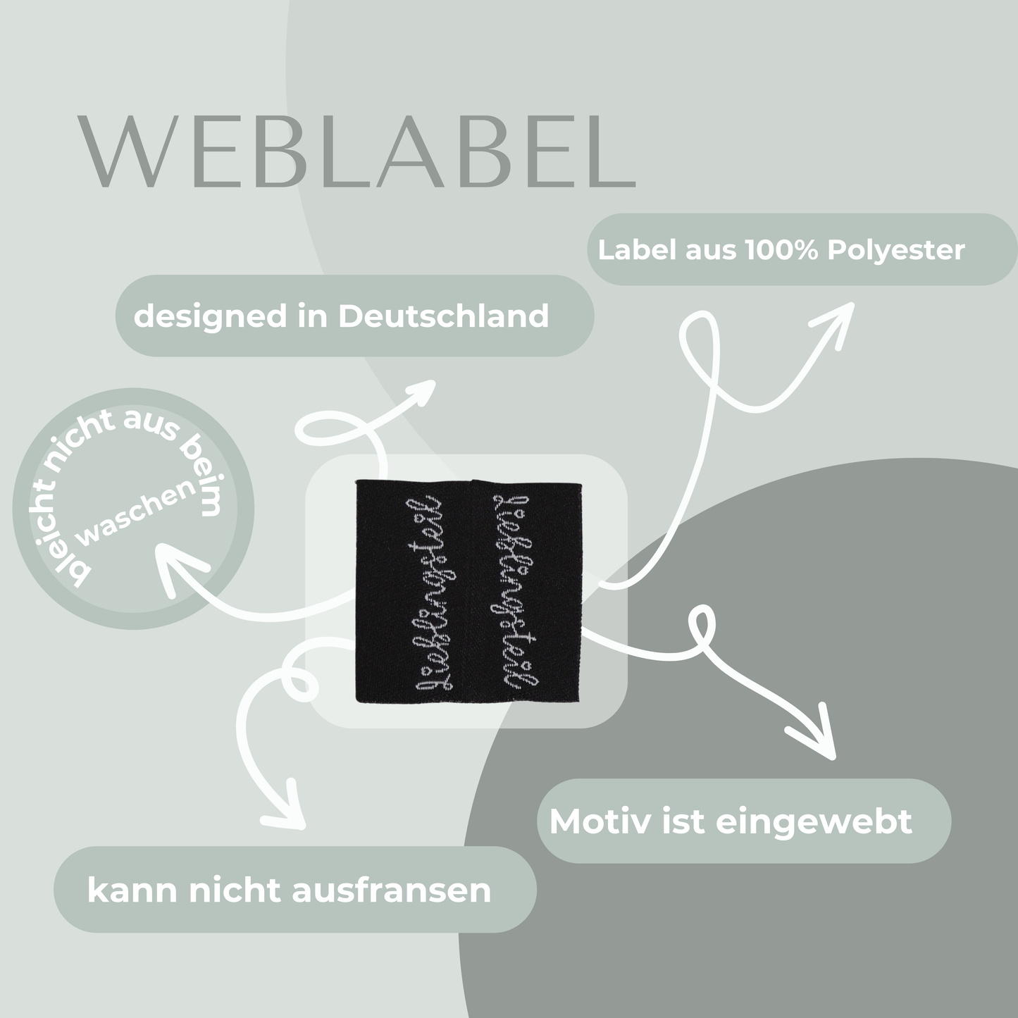 Lieblingsteil Web Label gewebt Eigenproduktion