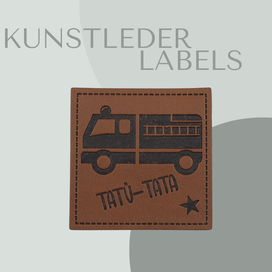 Tatü-Tata Kunstlederlabel Kunstleder Label Eigenproduktion