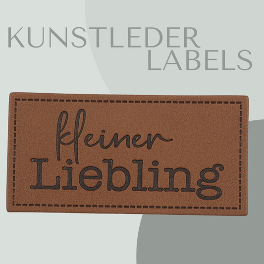 kleiner Liebling Kunstlederlabel Kunstleder Label Eigenproduktion