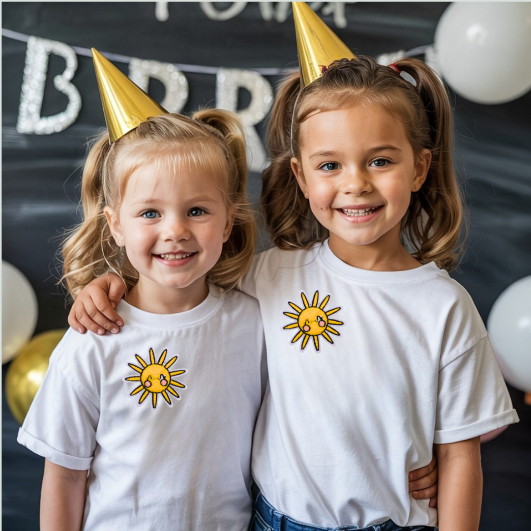 Chenille-Patch Sonne Iron-on