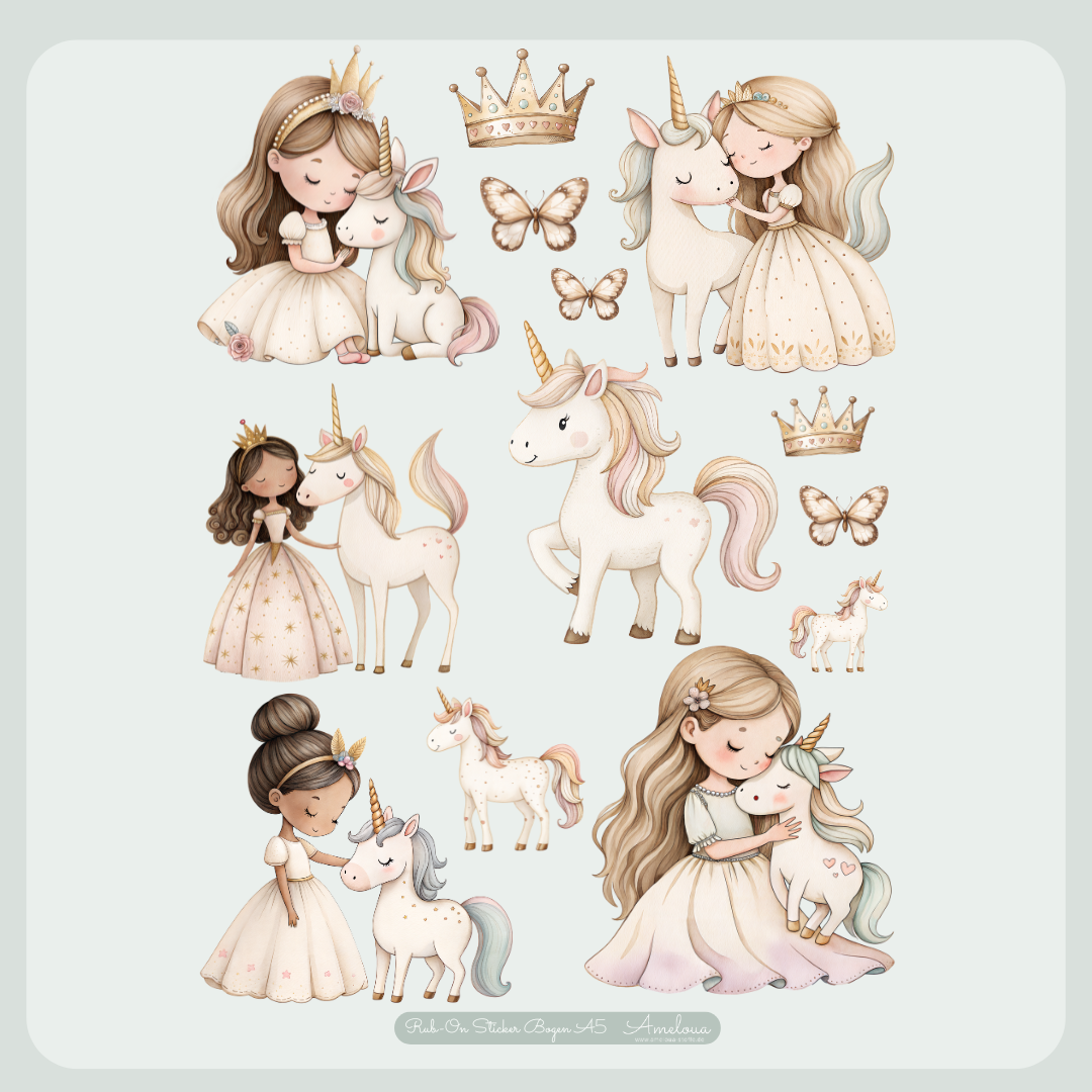 Prinzessin Rub-On Sticker Set