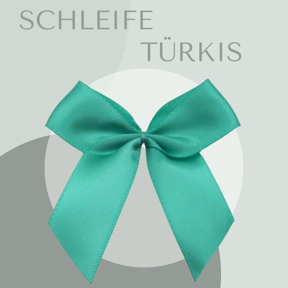 2 Schleifen Groß Mint-Türkis