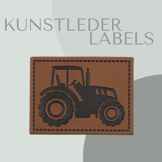 Traktor Kunstlederlabel Kunstleder Label Eigenproduktion