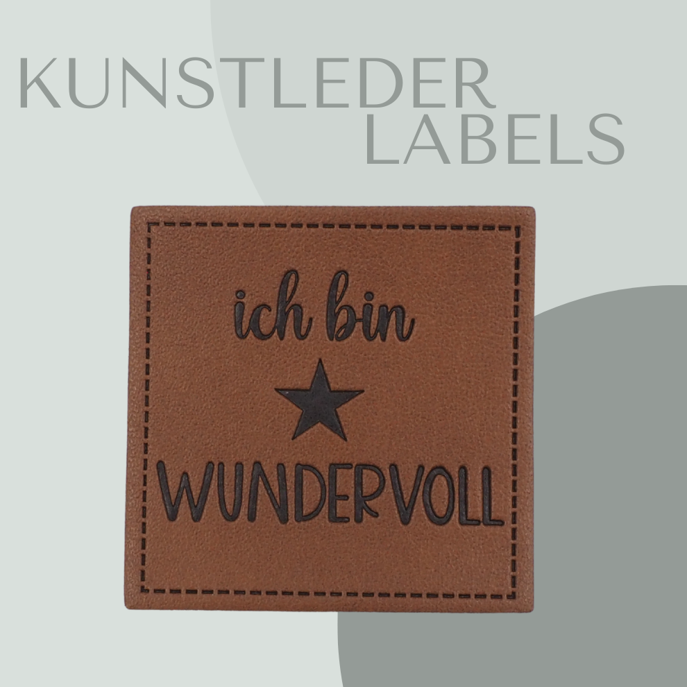 Wundervoll Kunstlederlabel Kunstleder Label Eigenproduktion