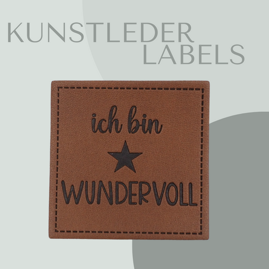 Wundervoll Kunstlederlabel Kunstleder Label Eigenproduktion