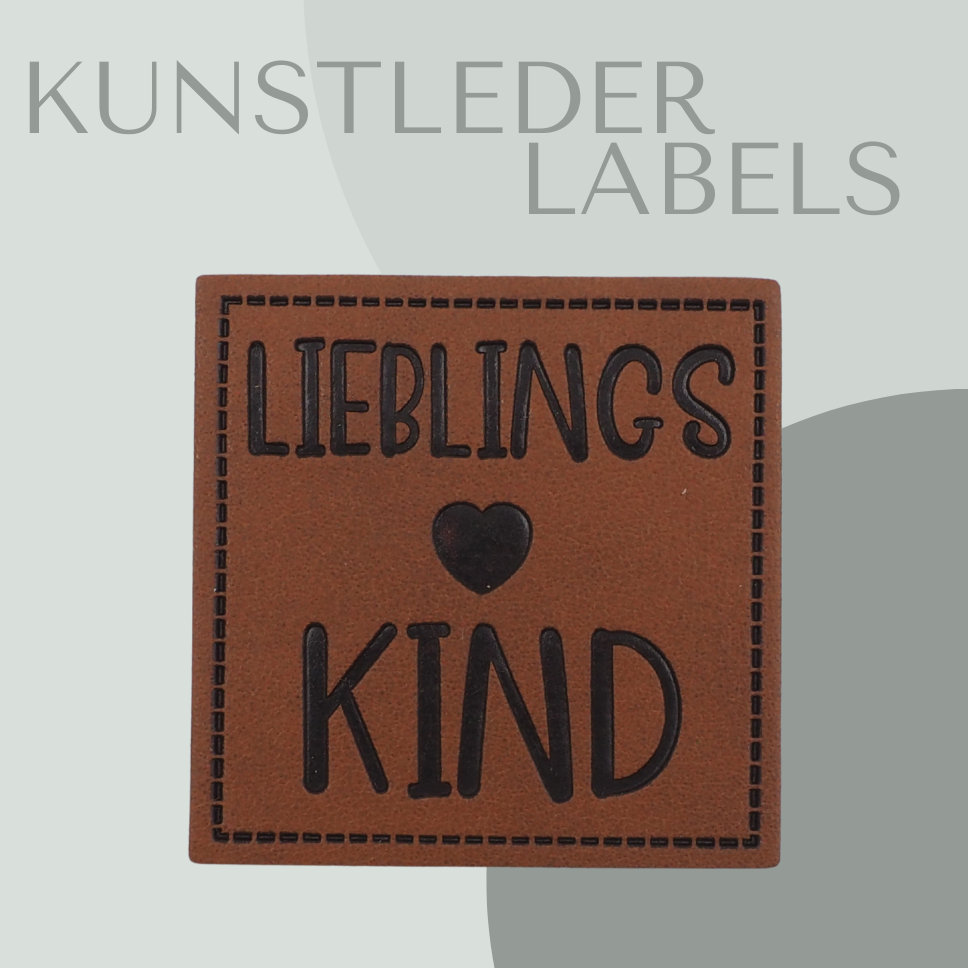 Lieblings Kind Kunstlederlabel Kunstleder Label Eigenproduktion