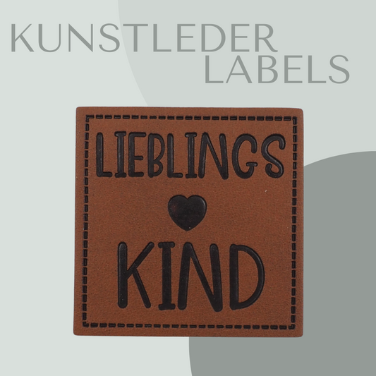 Lieblings Kind Kunstlederlabel Kunstleder Label Eigenproduktion