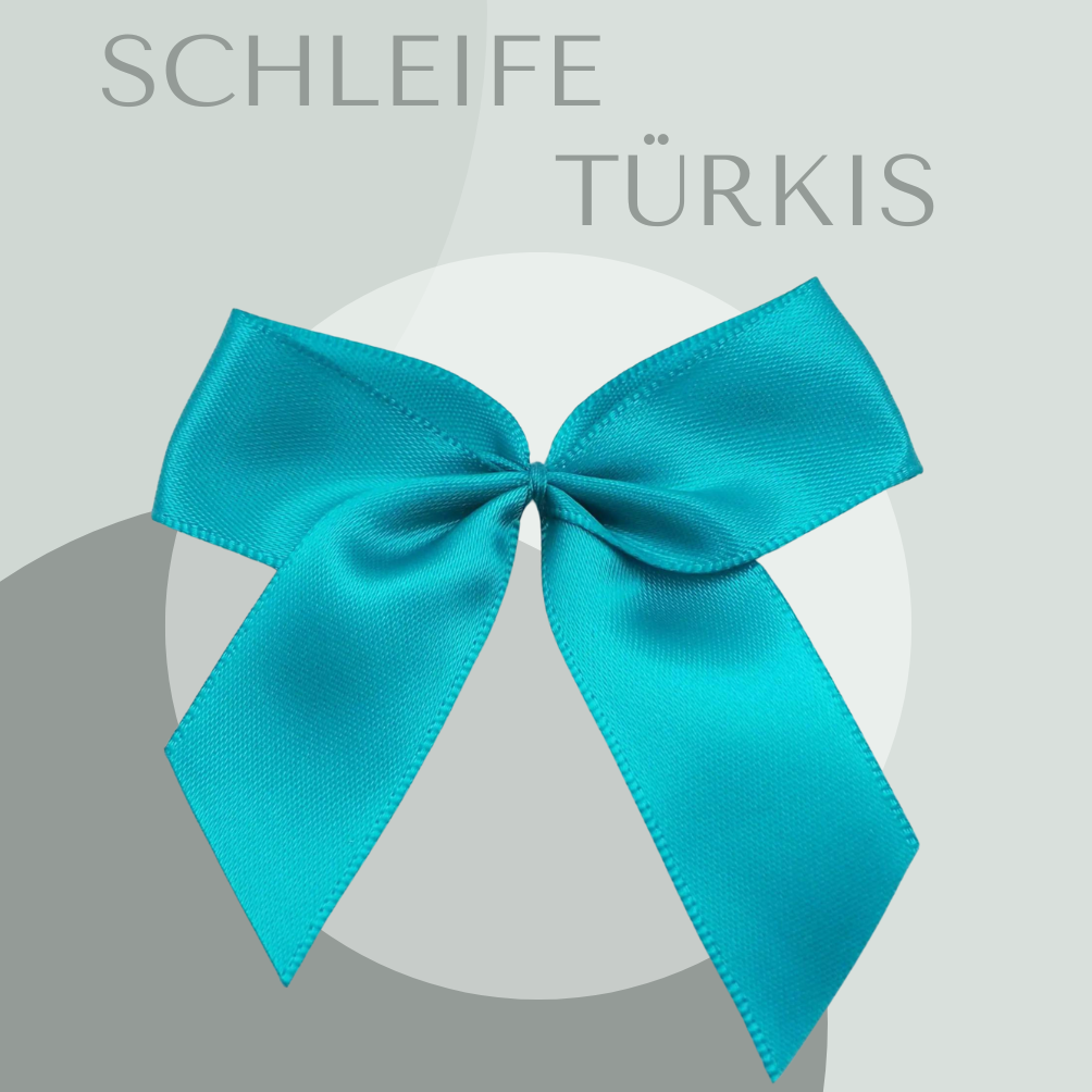 2 Schleifen Groß Türkis