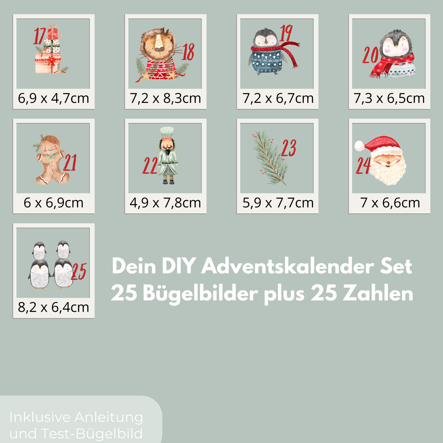 DIY Adventskalender I Bügel-Bild Eigenproduktion