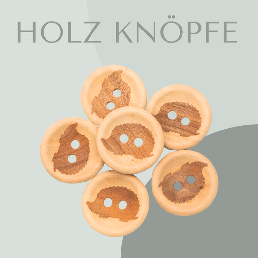 Igel, Holzknopf 