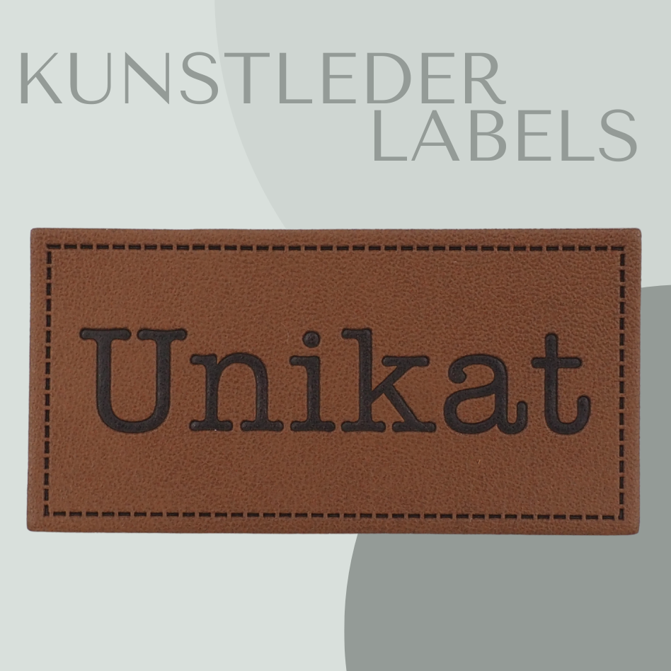 Unikat Kunstlederlabel Kunstleder Label Eigenproduktion