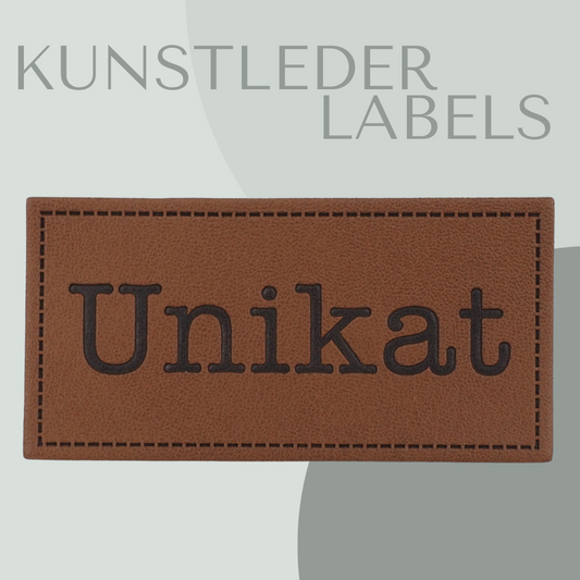 Unikat Kunstlederlabel Kunstleder Label Eigenproduktion