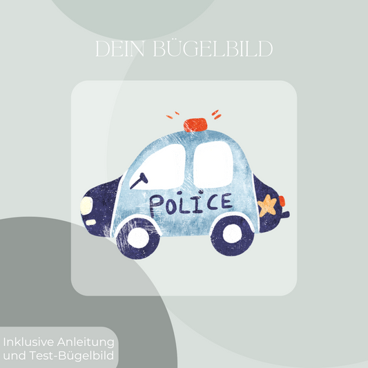 Produktbild Polizeiauto, Bügelbild
