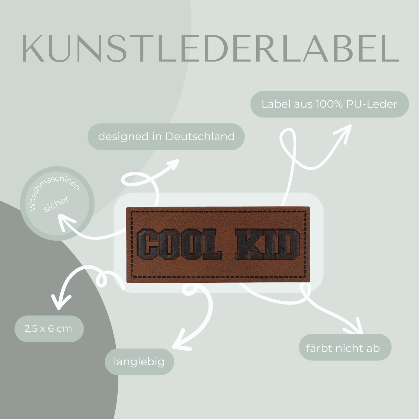 Cool Kid Kunstlederlabel Kunstleder Label Eigenproduktion