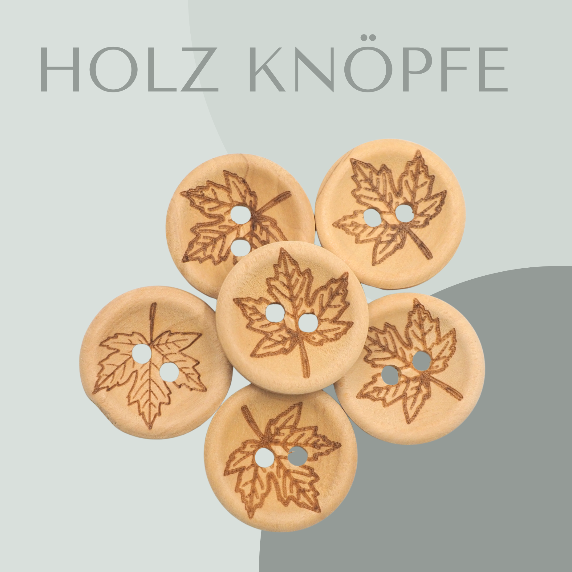 Ahornblatt, Holzknopf