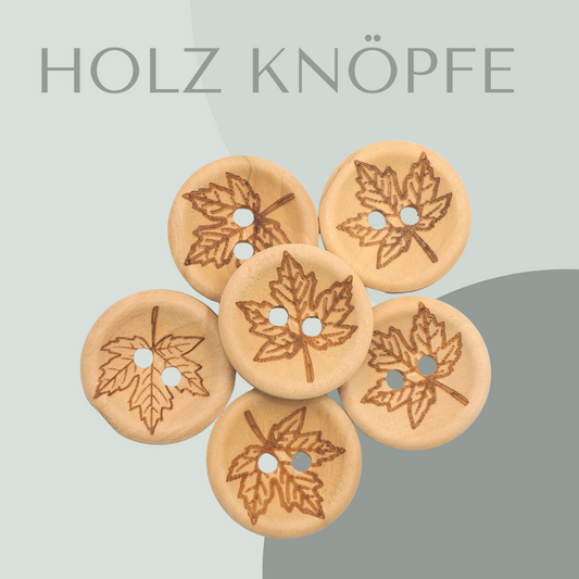 Ahornblatt, Holzknopf