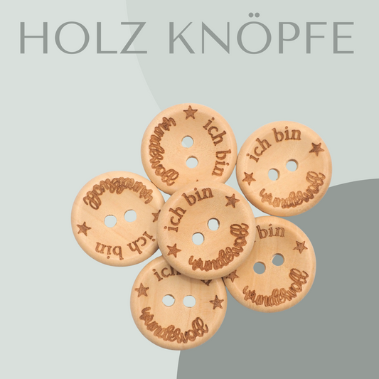 ich bin wundervoll, Holzknopf 